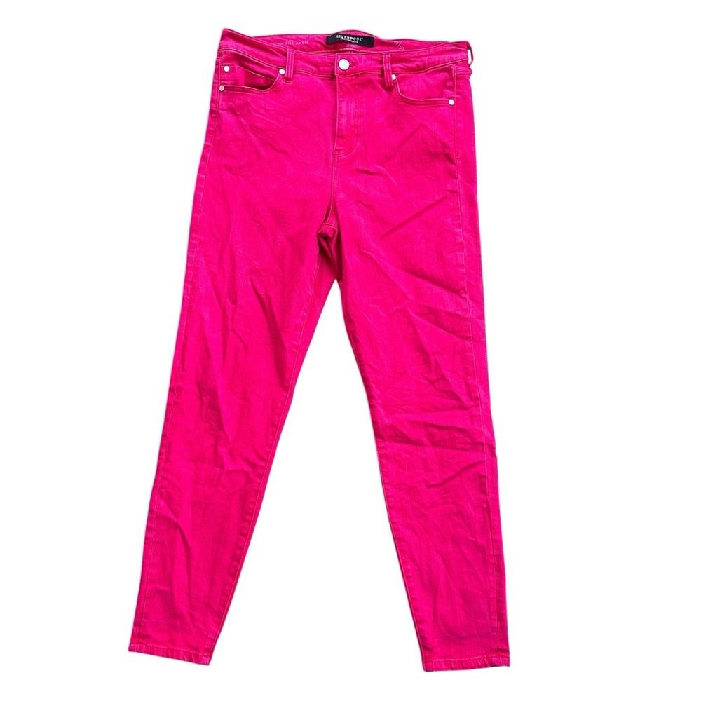 Liverpool High Rise Ankle Jeans Womens 10 Pink Excellent‎ Lollipop Skinny Pants